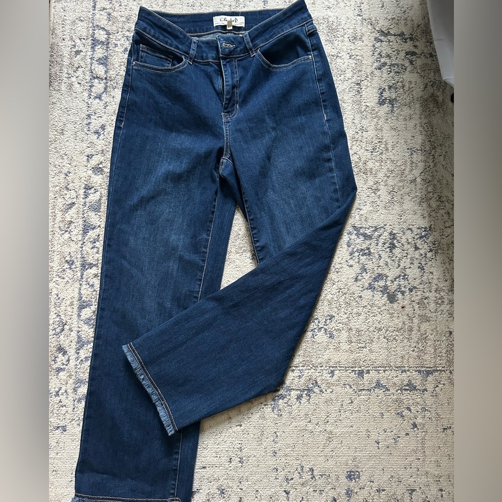 CHARLIE B Dark Blue Straight Leg Jeans